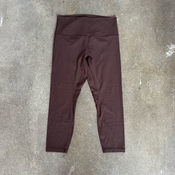 EUC Lululemon Align Ribbed High Rise Crop 23” Espresso Size 10 - Picture 7 of 12